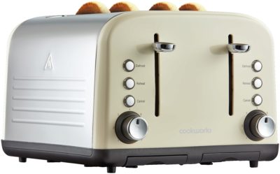 Cookworks 4 Slice Toaster - Cream.